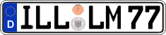 German license plate, Regular plates