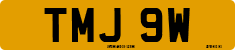 License plate of the United Kingdom, 1963 year system