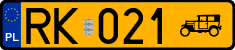 License plates of Poland, Oldtimers