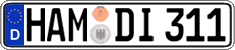 German license plate, Regular plates