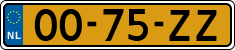 License plate of the Netherlands, Except vehicles / Oldtimers