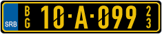 License plate of Serbia, Diplomatic
