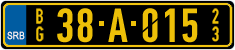 License plate of Serbia, Diplomatic