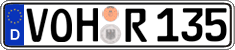 German license plate, Regular plates