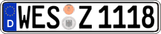 German license plate, Regular plates