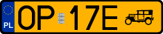 License plates of Poland, Oldtimers