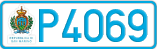 License plate of San Marino, Cars (A1234)