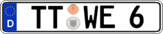 German license plate, Regular plates