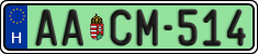 license plates of Hungary, Regular plates (2022)