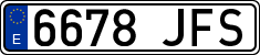 License plates of Spain, Ordinary (2000)