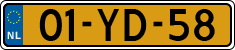 License plate of the Netherlands, Imported oldtimers (cars)