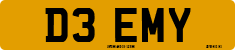 License plate of the United Kingdom, 1983 year system