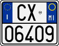 License plate of Italy, Motorcycles (1994 year series)