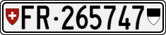 License plate of Switzerland, Cars