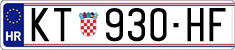 License plate of Croatia, Regular plates