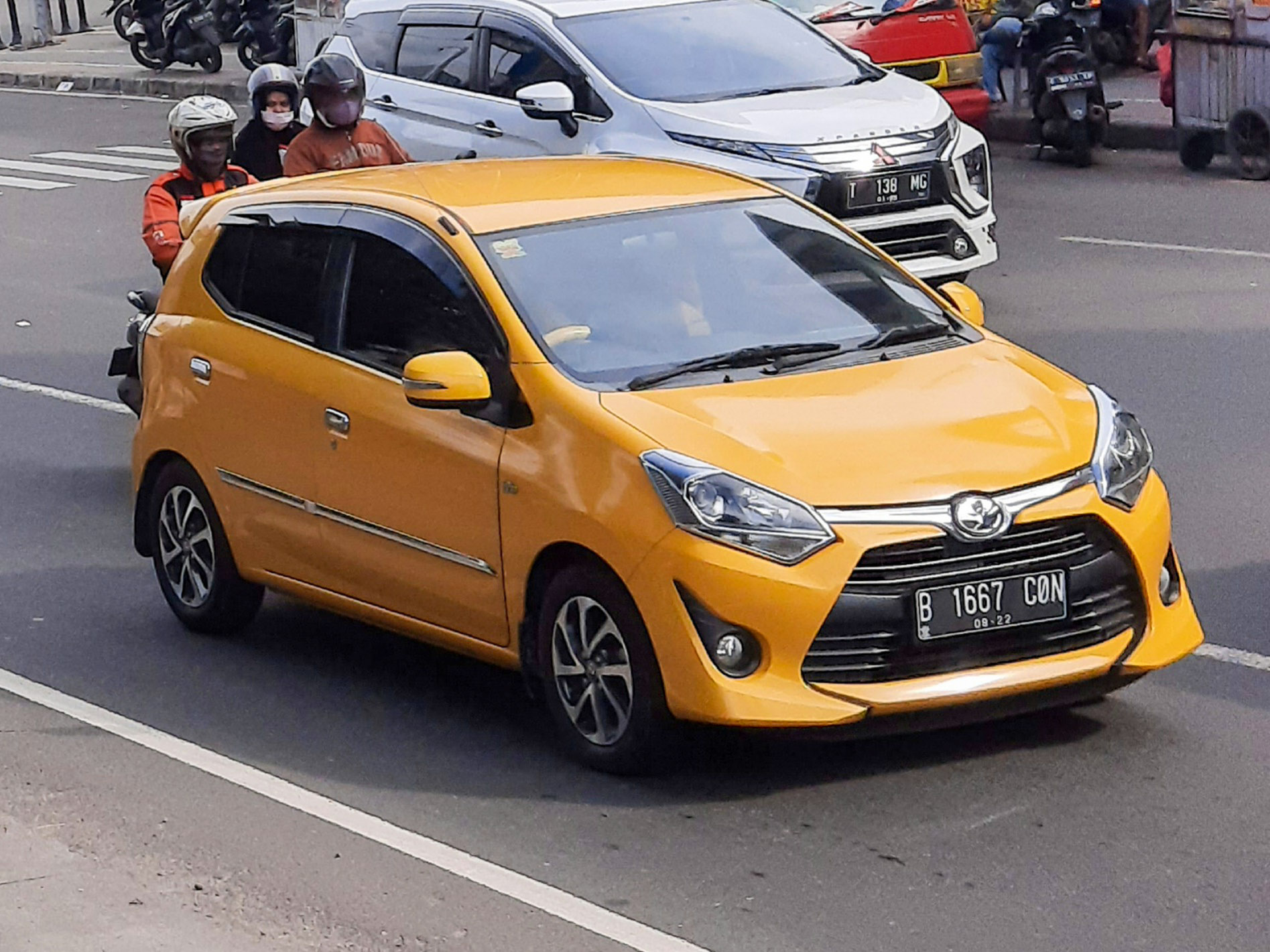 B 1667 CON, Toyota Agya 1st gen (B100), 1st facelift, 2017–2020
