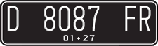 License plate of Indonesia, Regular plates