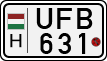 license plates of Hungary, Motorcycles (1990)