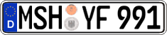 German license plate, Regular plates