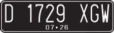 License plate of Indonesia, Regular plates