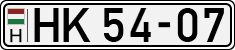 license plates of Hungary, Army (1990)