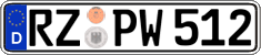 German license plate, Regular plates