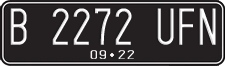 License plate of Indonesia, Regular plates