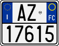 License plate of Italy, Motorcycles (1994 year series)