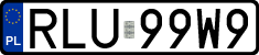 License plates of Poland, Regular car plates