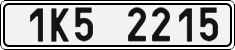 License plate of the Czech Republic, Cars (2001)