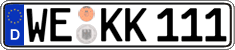 German license plate, Regular plates