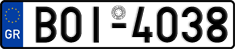 License plate of Greece, Cars