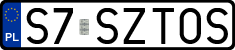 License plates of Poland, Vanity Plates