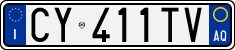 License plate of Italy, Cars (1994 year series)