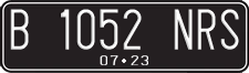 License plate of Indonesia, Regular plates