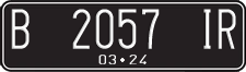 License plate of Indonesia, Regular plates