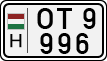 license plates of Hungary, Oldtimers (1990)
