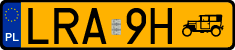 License plates of Poland, Oldtimers