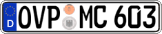 German license plate, Regular plates