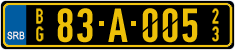License plate of Serbia, Diplomatic