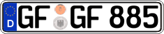 German license plate, Regular plates