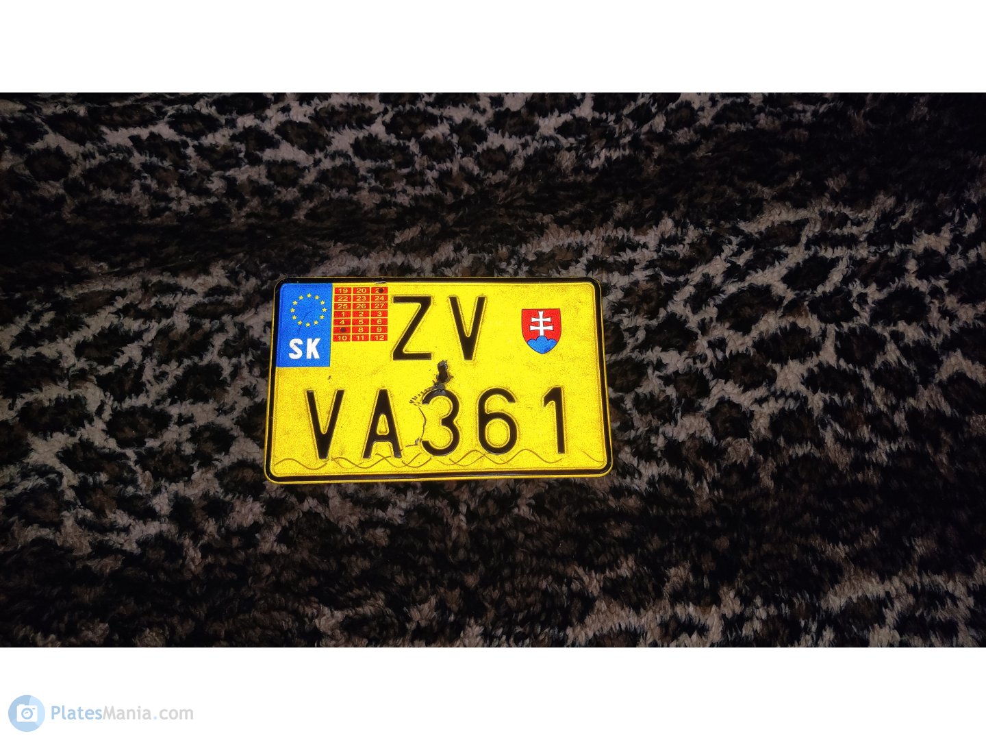 ZV VA361, License plate without vehicle 