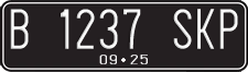 License plate of Indonesia, Regular plates