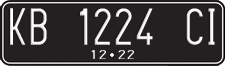 License plate of Indonesia, Regular plates