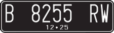 License plate of Indonesia, Regular plates