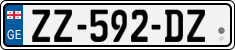License plate of Georgia, Cars (2014)