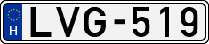 license plates of Hungary, Cars (1990)