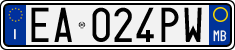 License plate of Italy, Cars (1994 year series)