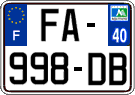 French license plate, SIV (ordinary)