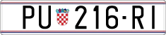 License plate of Croatia, Regular plates